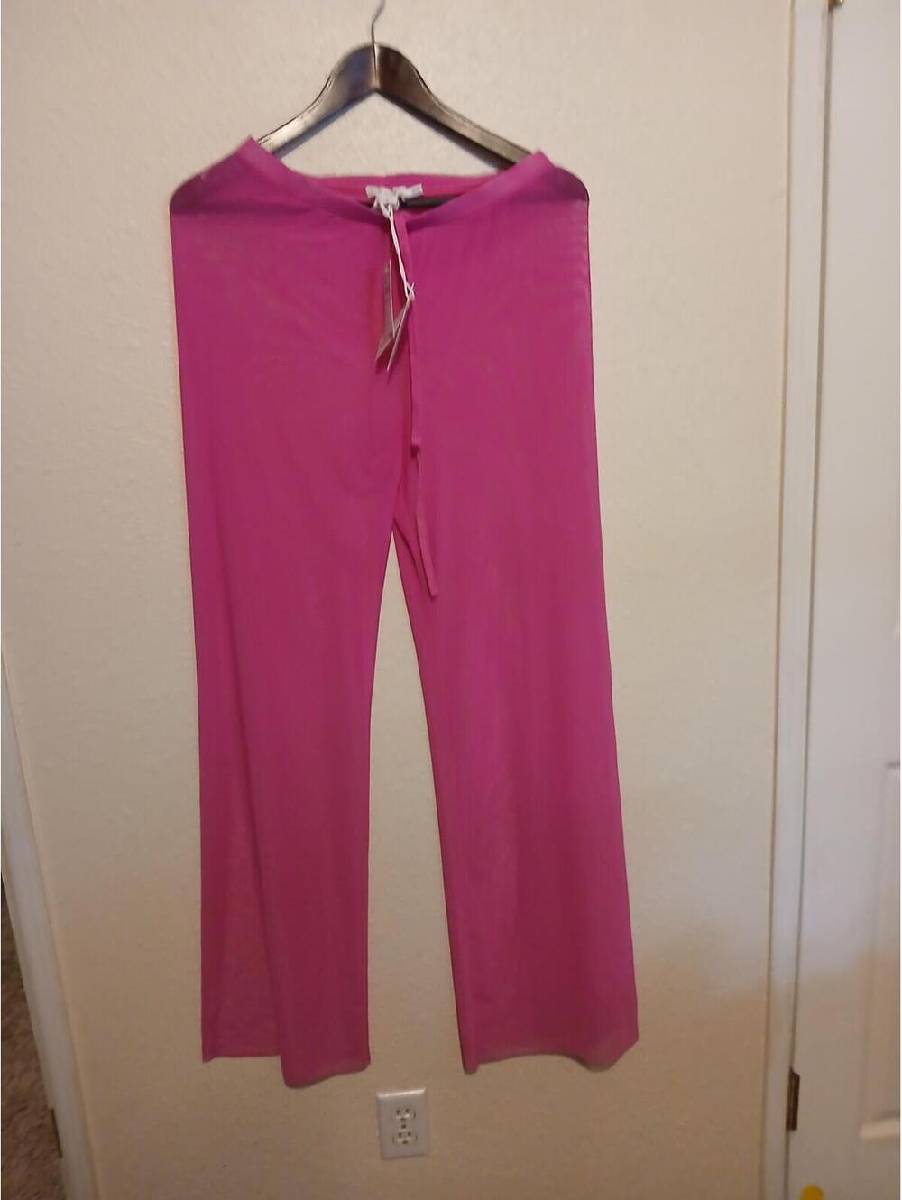 Good American Pink Glow Wide Leg Pants Size S